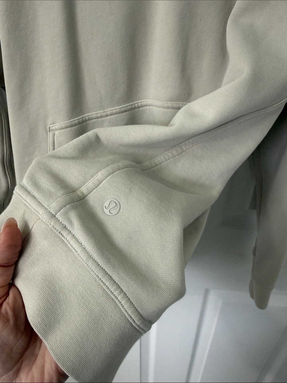 Lululemon All Yours French Terry Hoodie Vapor Cream Size 6 - Picture 3 of 4